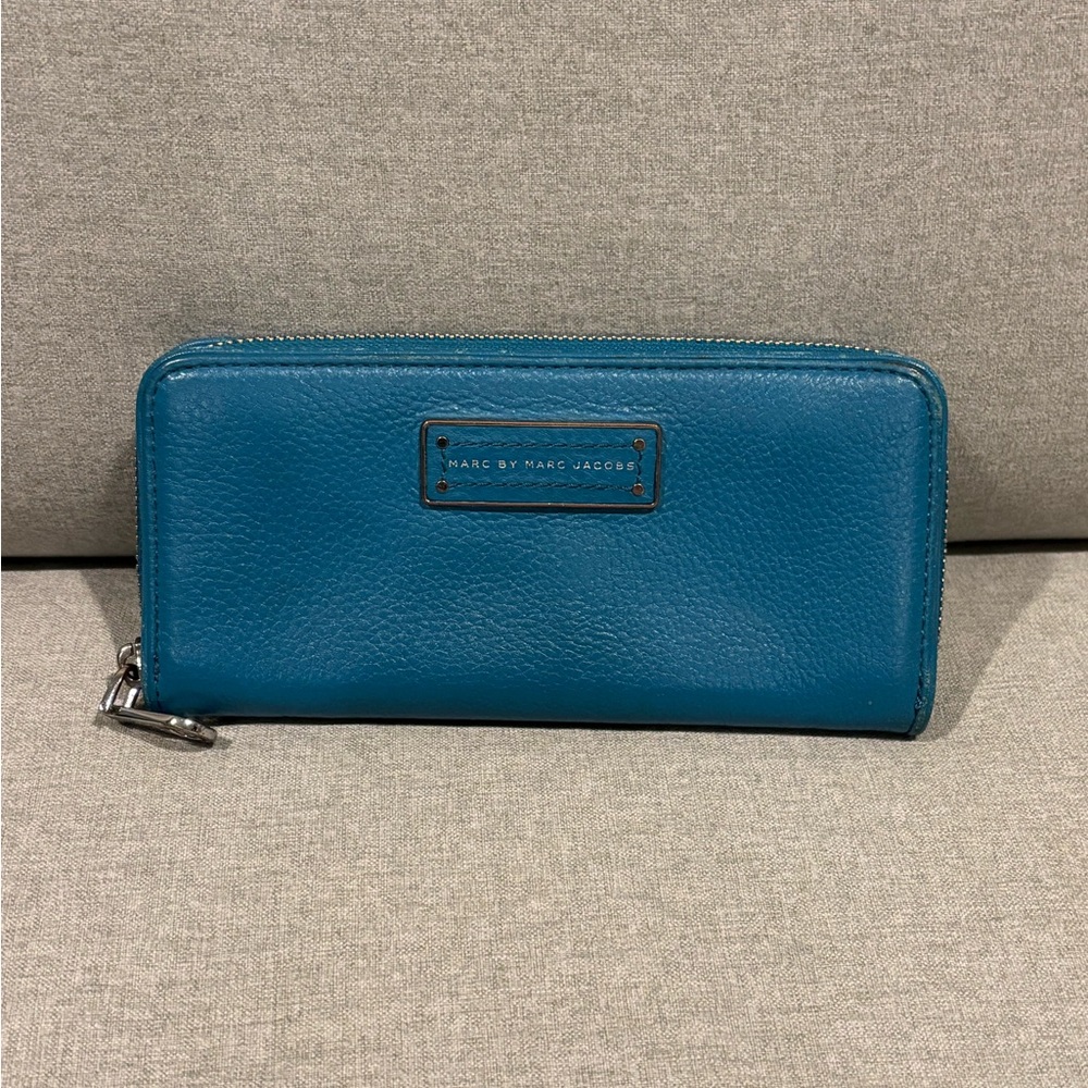 Marc by Marc Jacobs Teal Zip-Around Wallet